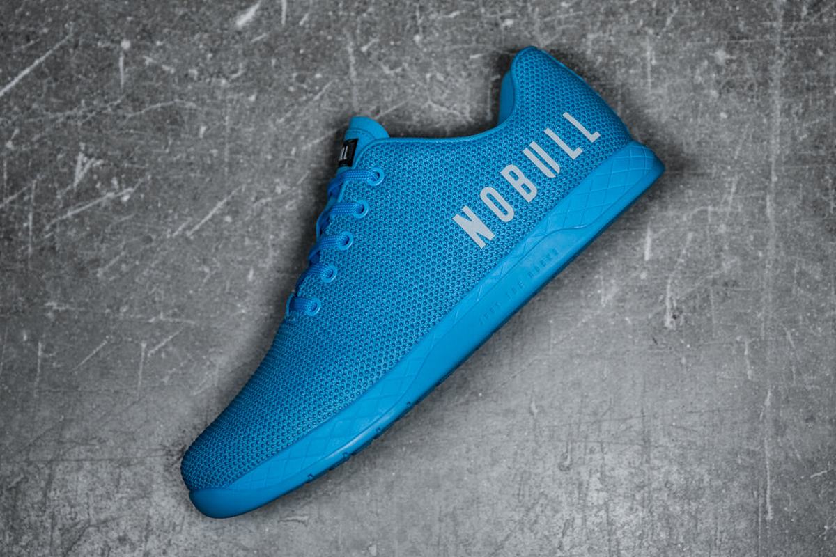 Nobull Superfabric Men's Trainers Light Blue | Australia (JQ3860)